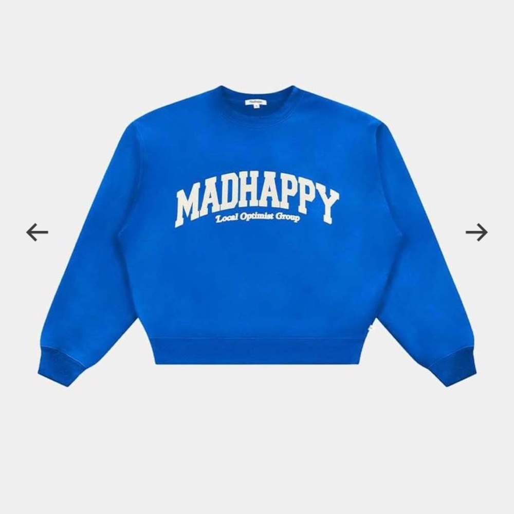 Madhappy lightly worn Blue crewneck